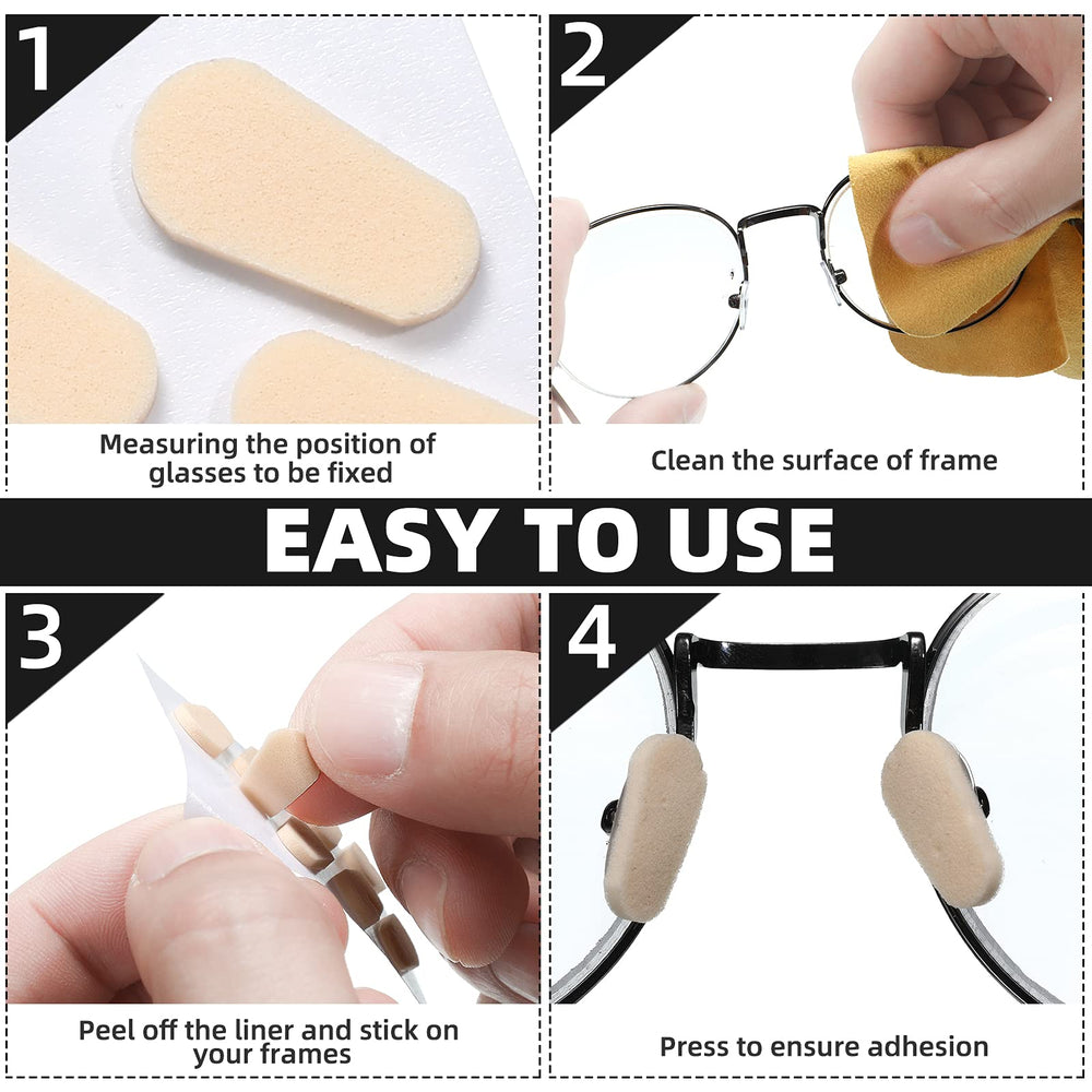 Frienda drop-shaped black pads cushion the nose on glasses