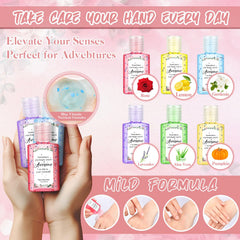 Frienda hand sanitizer collection with lavender, vanilla, and citrus scents.
