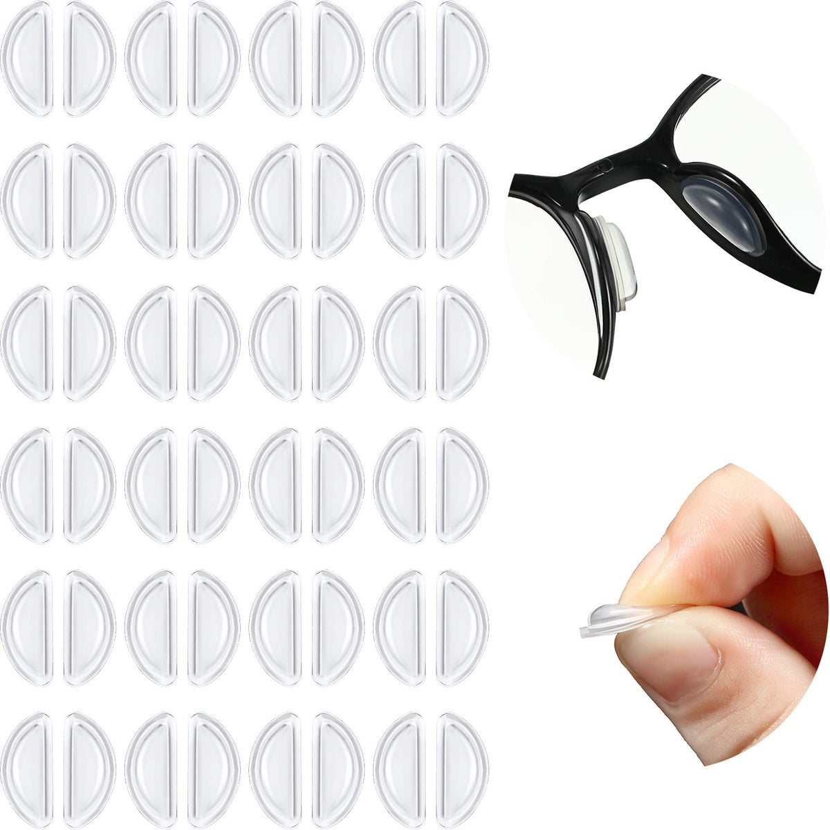 Frienda air bag silicone nose pads provide soft support for glasses.
