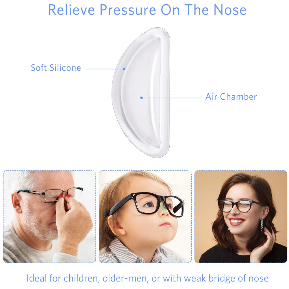 Frienda anti-slip adhesive nose pads ensure a secure fit on various frames.