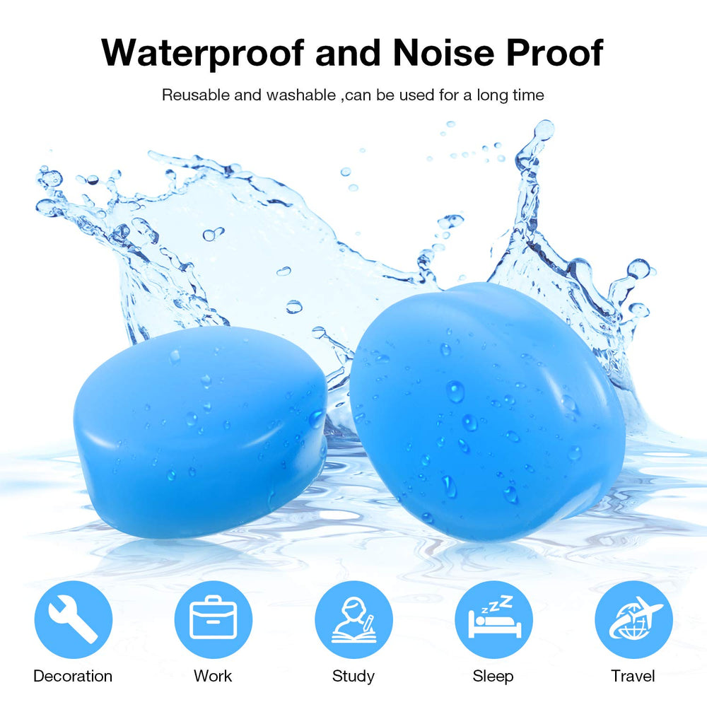 Close-up of Frienda silicone ear plugs highlighting soft moldable comfort