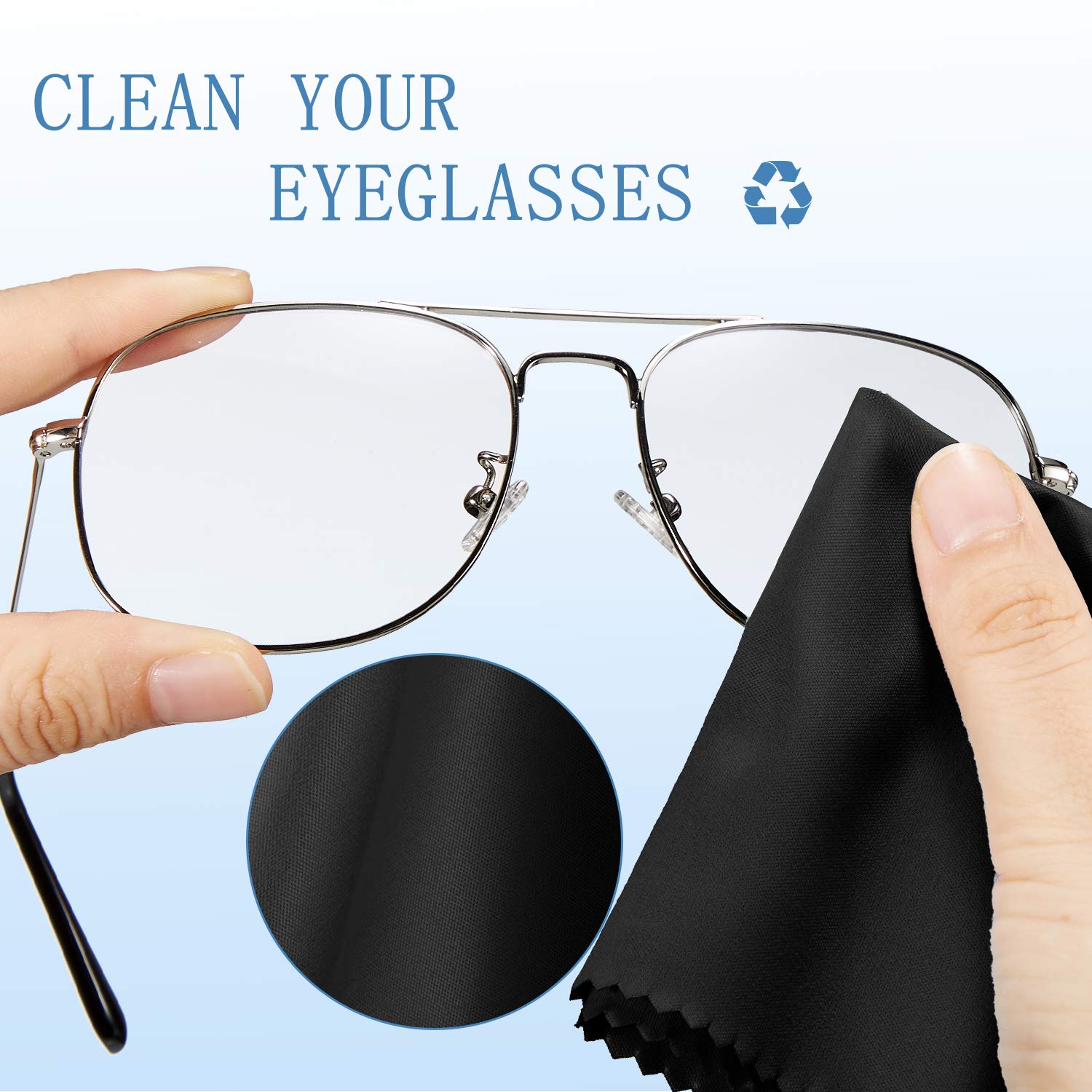 Frienda cleaning cloth for sunglasses provides gentle surface care.