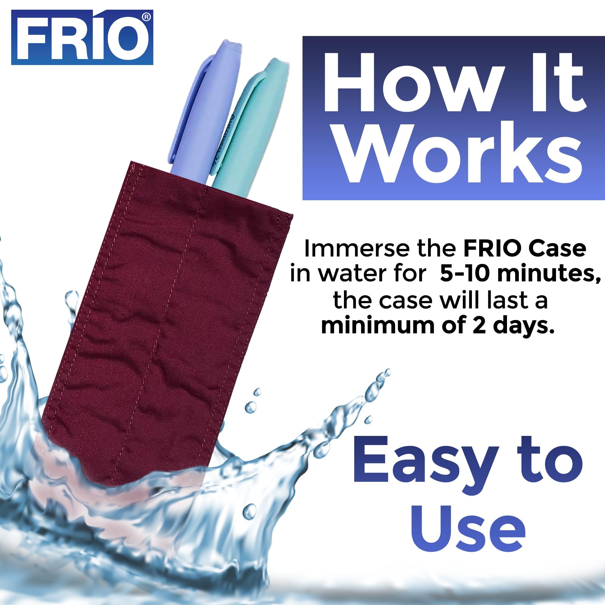 FRIO Duo Insulin Cooler Wallet shown as TSA friendly travel storage