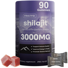 Fristfei Shilajit Gummies bottle close-up for easy daily use.
