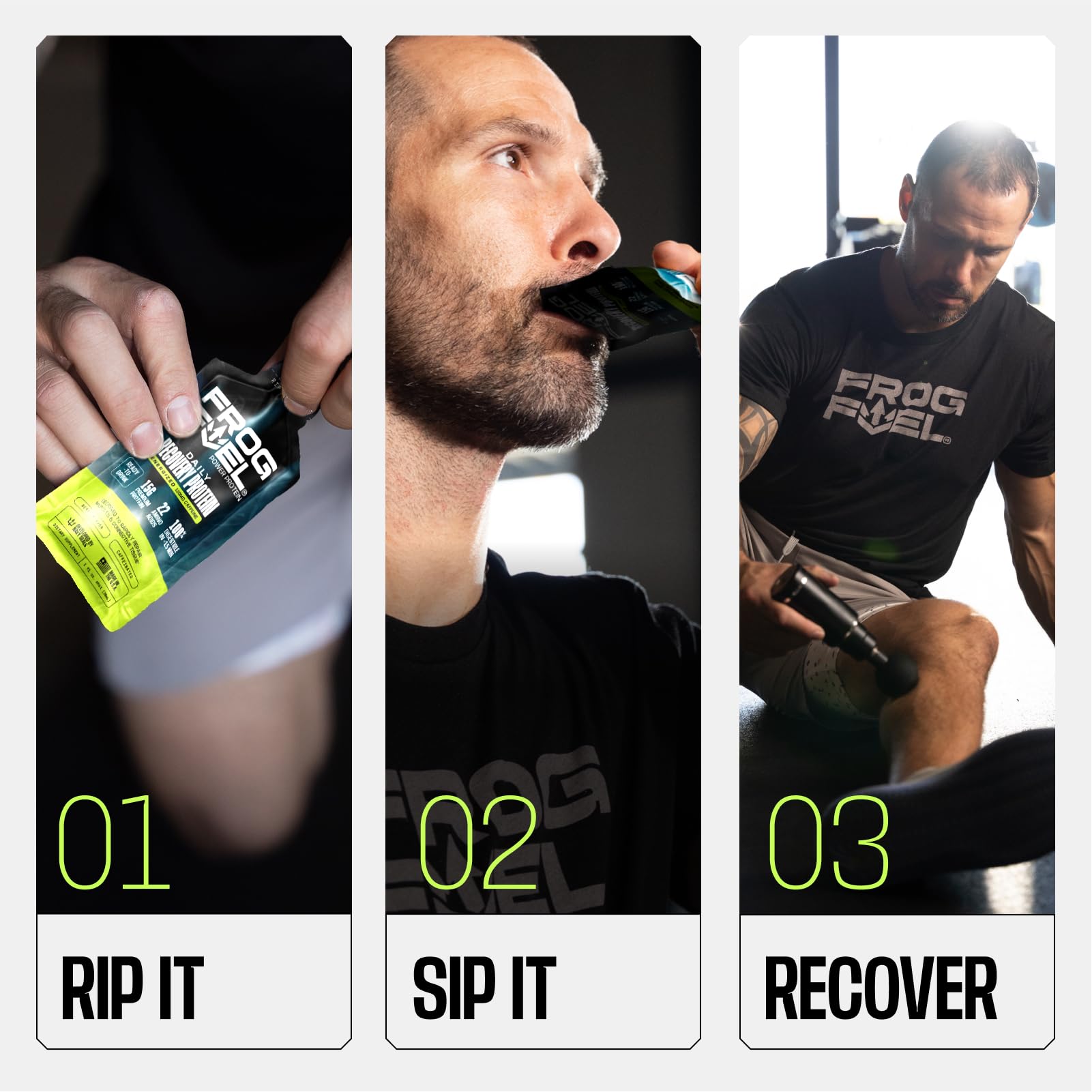 Frog Fuel Power Shot 120mg caffeine shot for focused workout energy.