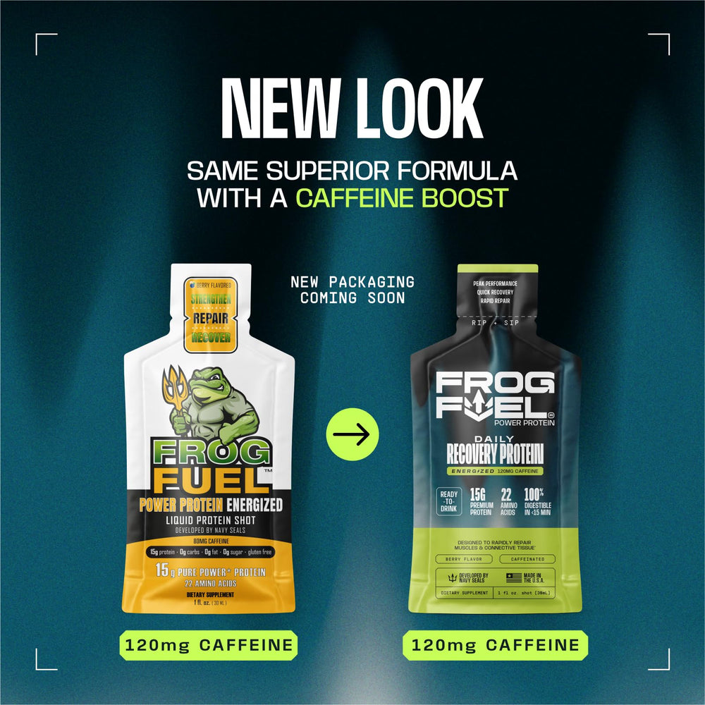 Frog Fuel Power Shot elite-athlete-approved packaging for portable fueling.