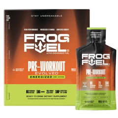 Frog Fuel Ultra Energy Gel packaging with berry flavor for quick fueling.