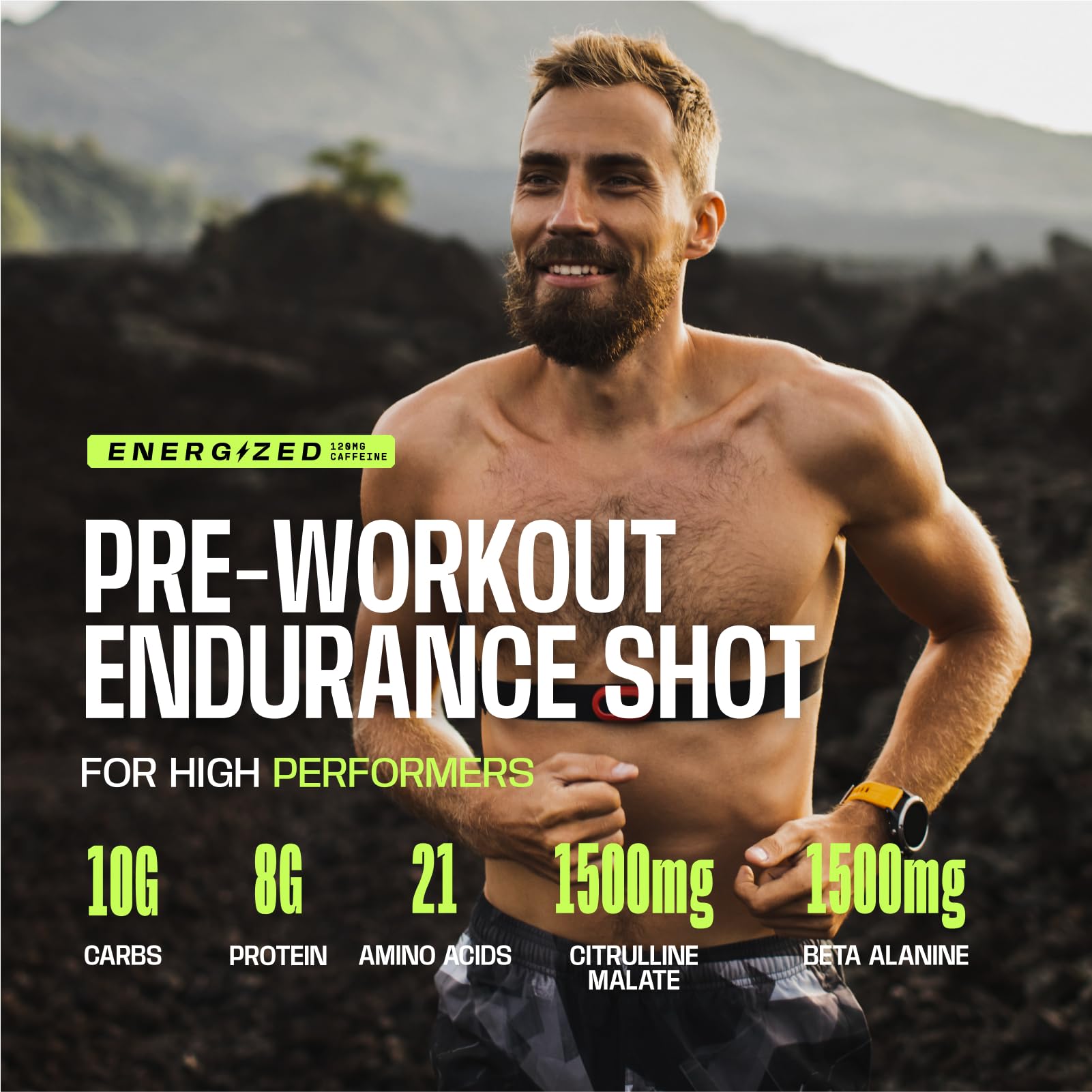 Frog Fuel Ultra Energy Shot in hand, ready for intense sessions.