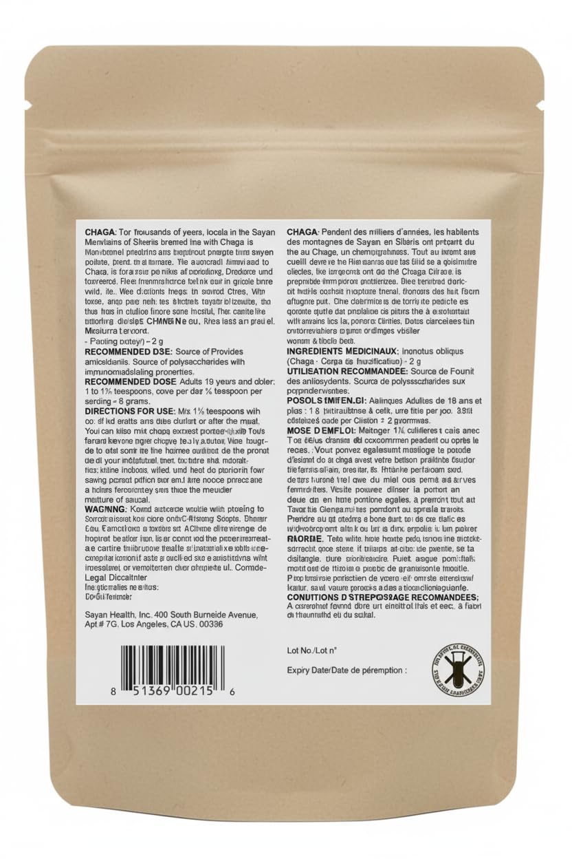 From Sayan Chaga, two brews possible.