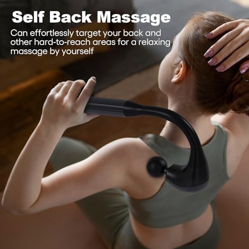 Fronnor massage gun back target shows ergonomic reach for neck and shoulders