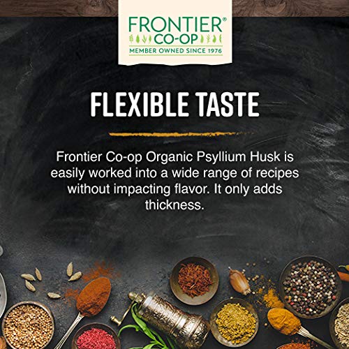 Frontier Co-op Psyllium Husk label highlights organic and kosher status