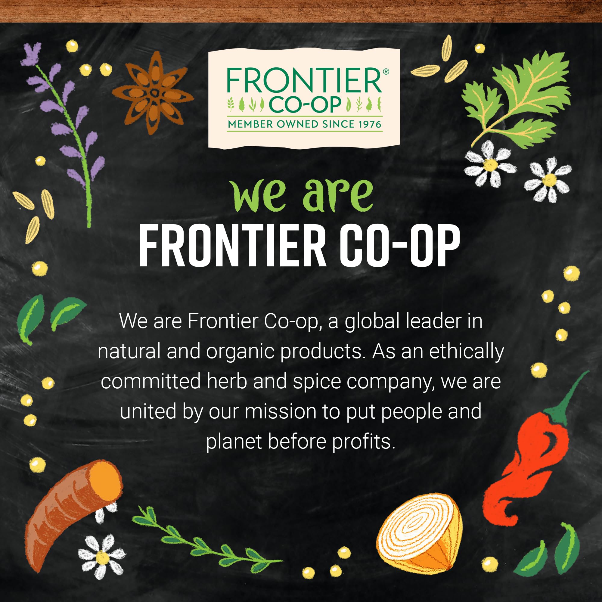Frontier Co-op sustainable sourcing supports growers and eco-friendly practices.