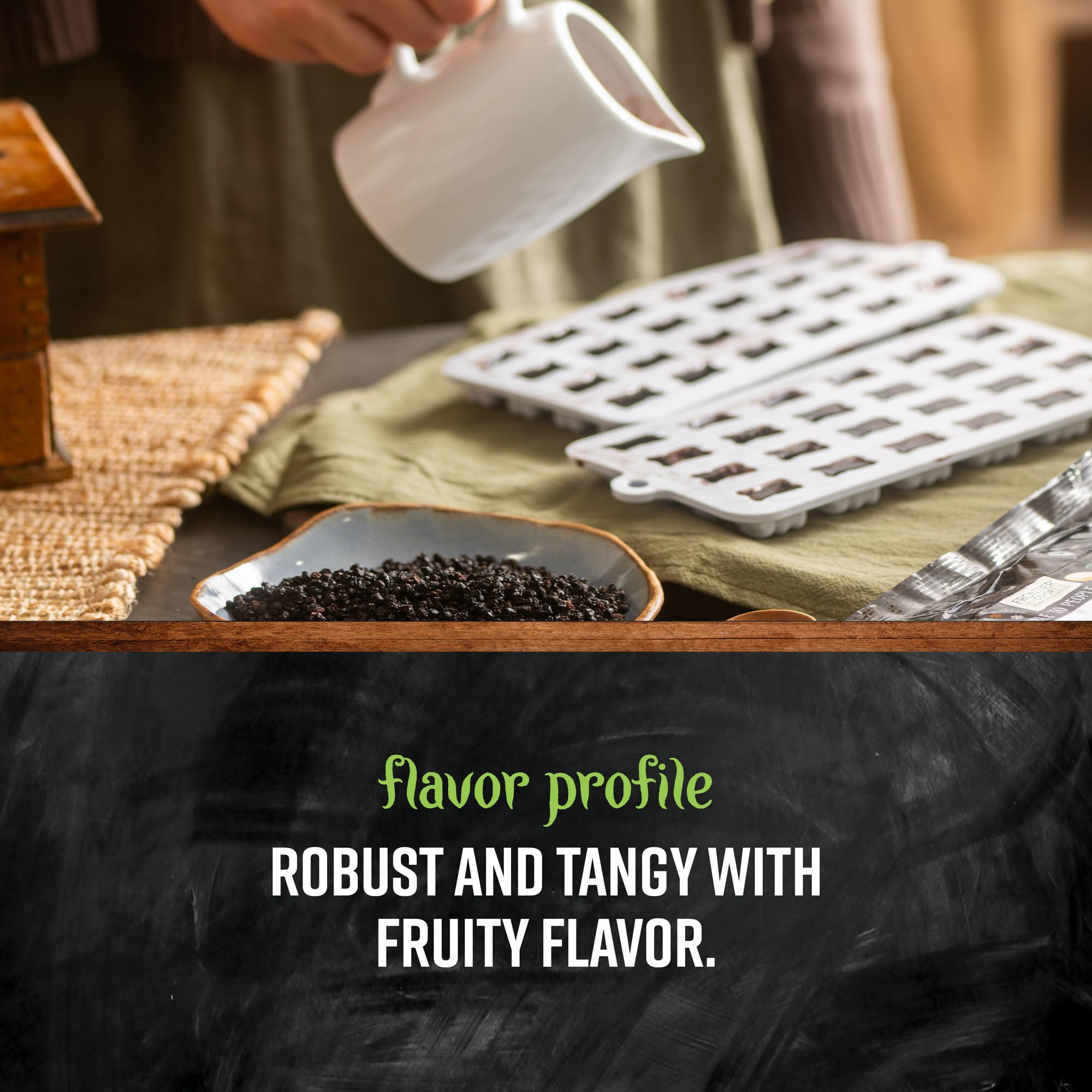 Frontier Elderberries syrup dessert idea showcases tart, versatile berry in treats.