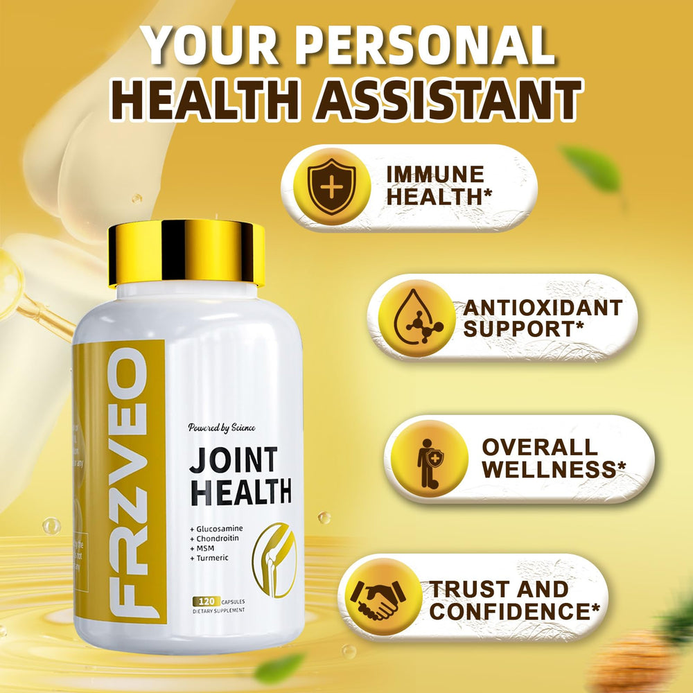 FRZVEO Joint Health daily-use pack showing simple three-capsule regimen