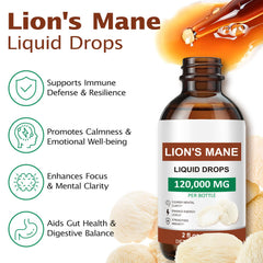 FSLHCY Lions Mane Drops 1 mL serving illustration for focus.