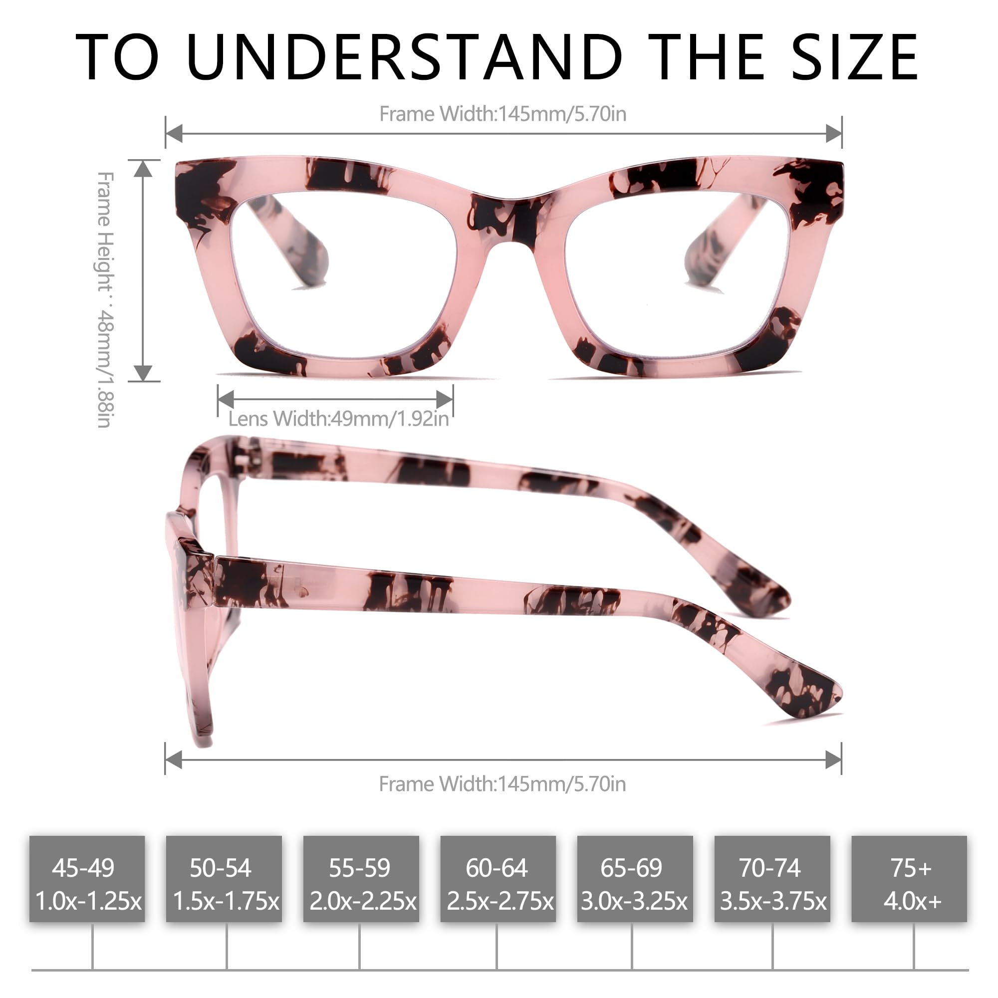 FSRTEP Oprah Style Readers on model, demonstrating chic everyday eyewear.
