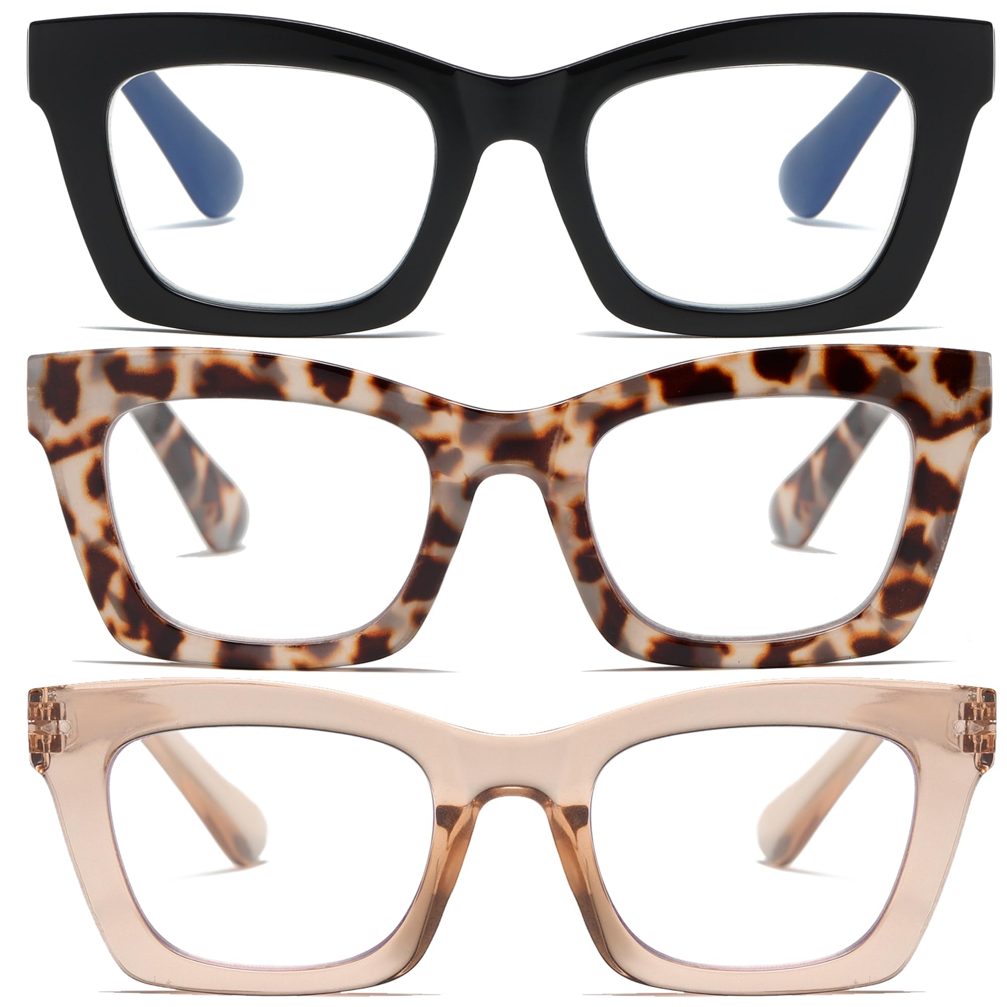 FSRTEP Oprah Style Readers with oversized square frames for versatile daily wear.