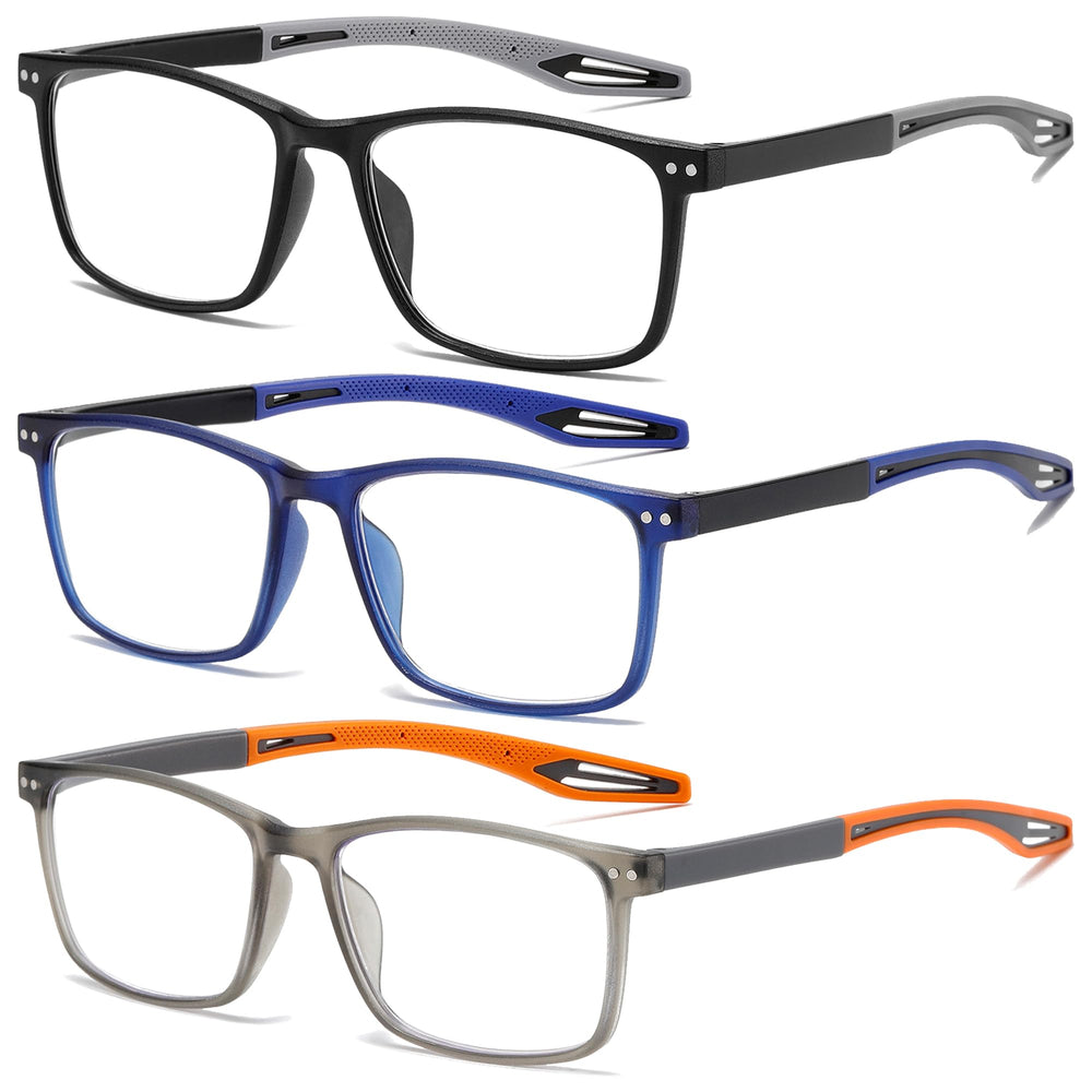FSRTEP men's reading glasses with sporty front design for clear on-the-go vision