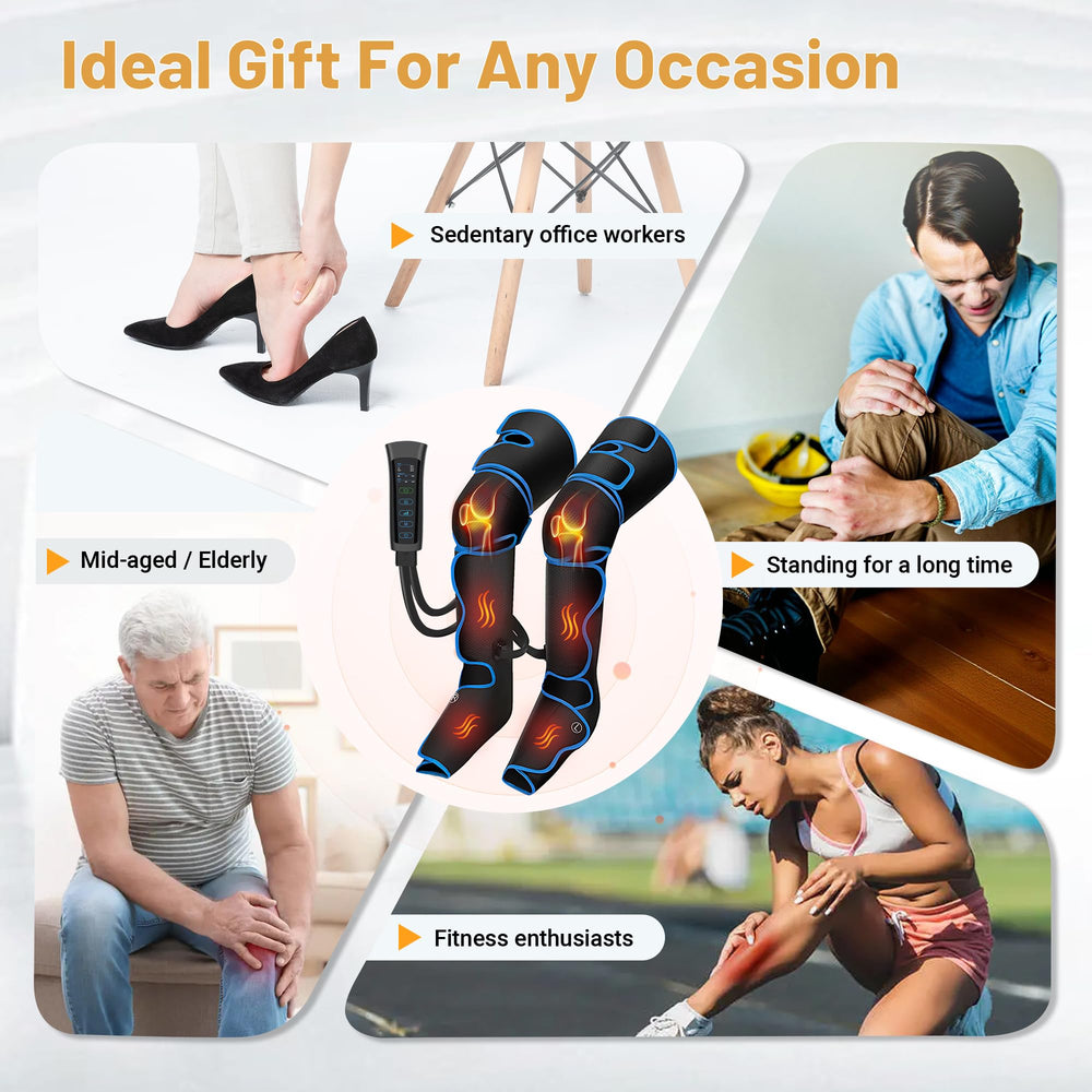 FSUON leg massager session image showing a relaxing use