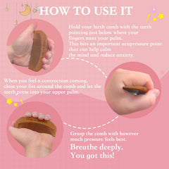 FSYQUAST ergonomic wooden comb supports comfortable grip.