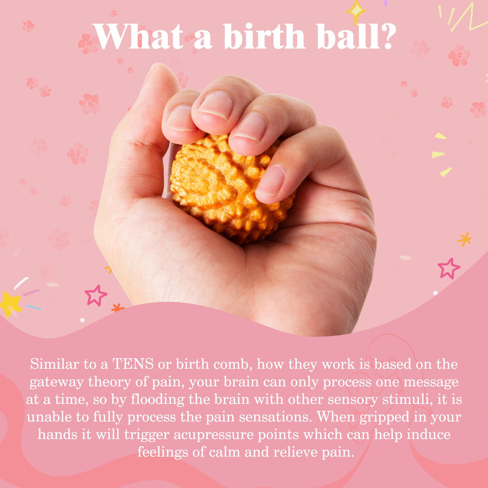 FSYQUAST natural wood finish on massage ball for calming touch.