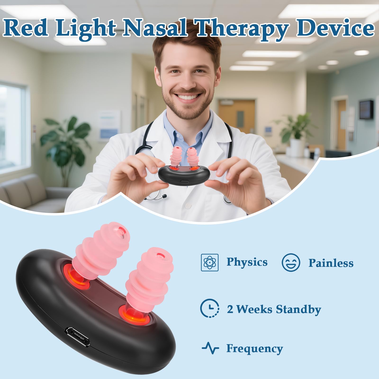 FTBUEM red light nasal therapy device carrying case highlights travel-friendly convenience