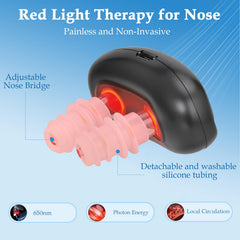 FTBUEM red light nasal therapy device side view shows ergonomic design for easy use