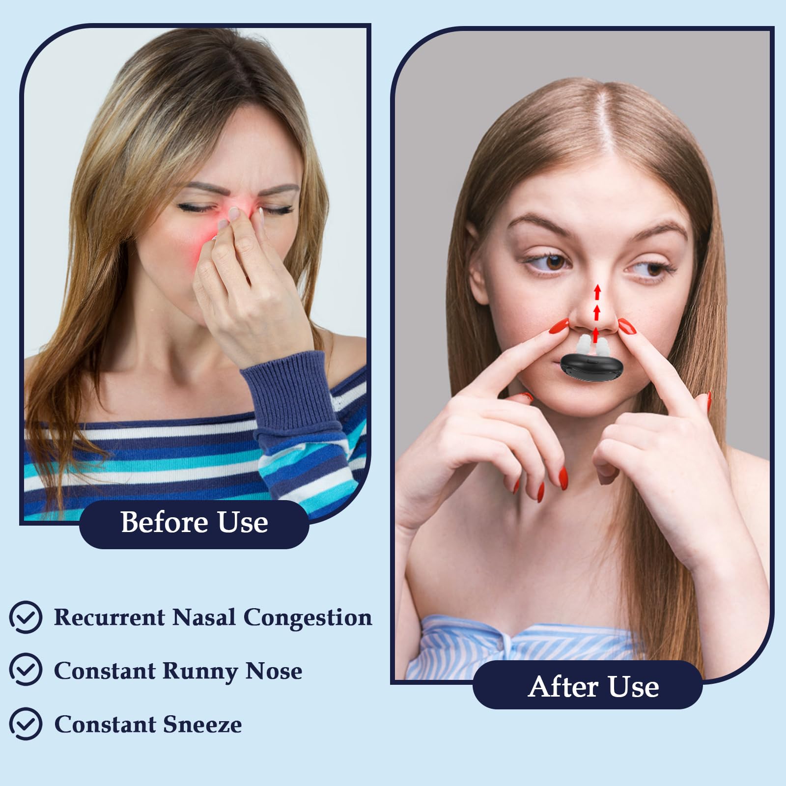 FTBUEM red light nasal therapy device packaged ready for travel and storage