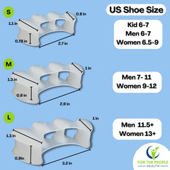 For The People Health toe separators close-up silicone demonstrates durability and flexibility.