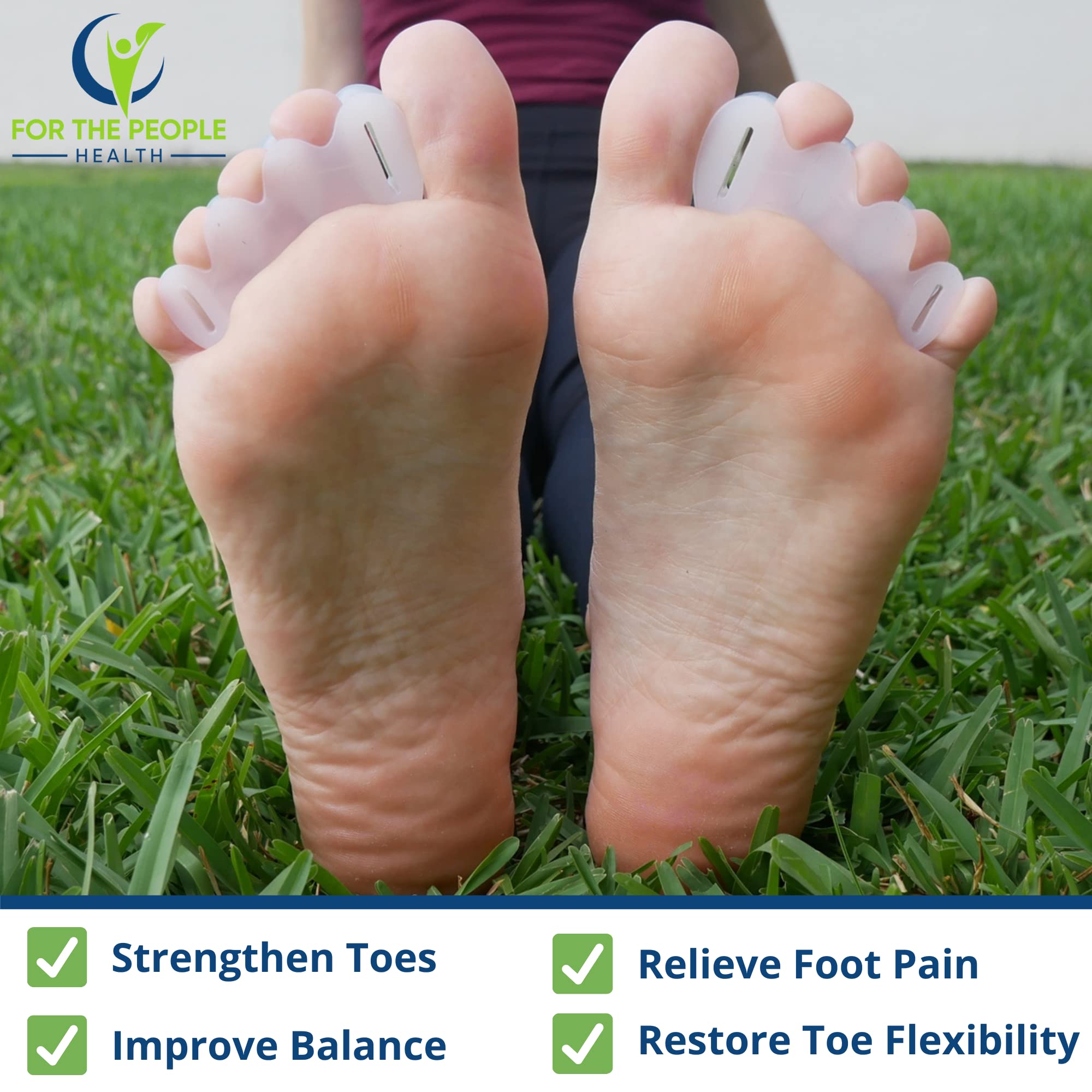 For The People Health toe separators medium size label guides fit for men and women.