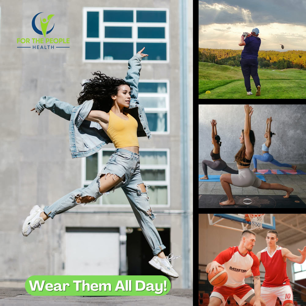 For The People Health toe separators in use show versatility for balance and arch support.