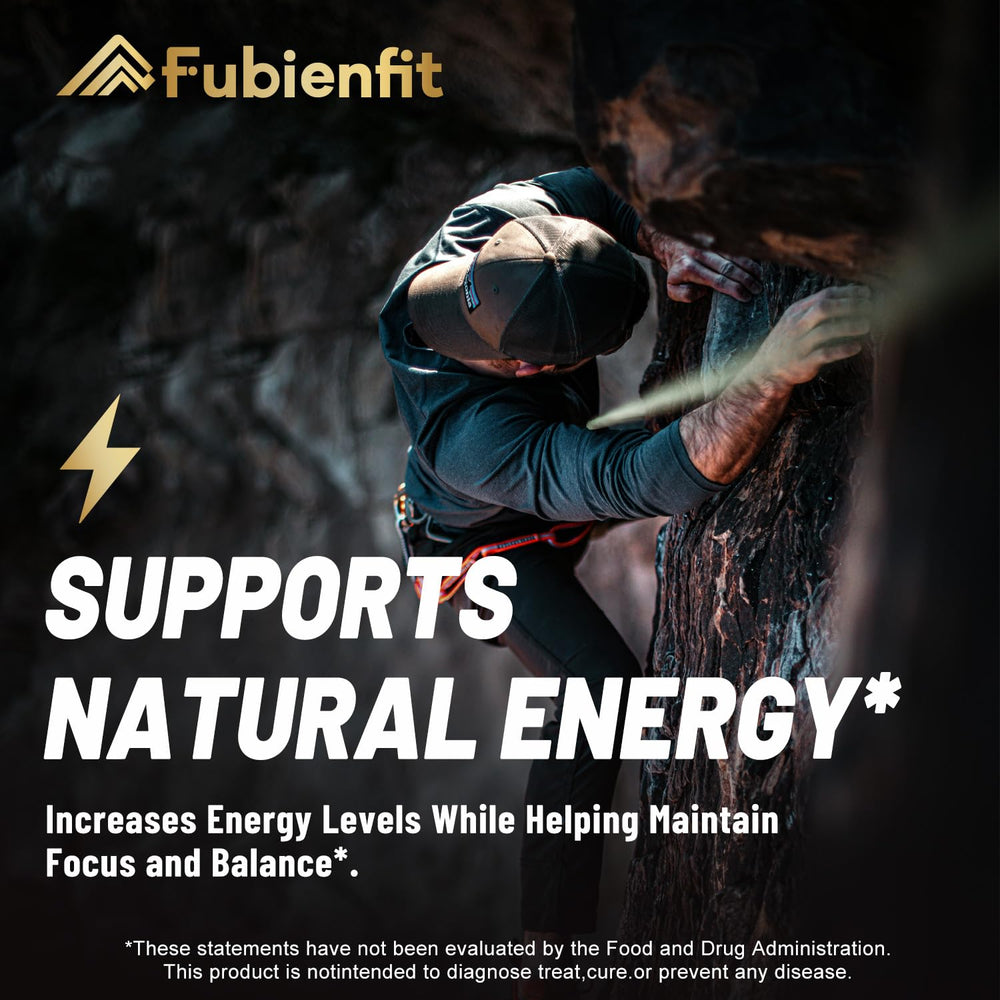 Fubienfit gluten-free and non-GMO label on Shilajit Capsules for clean nutrition.