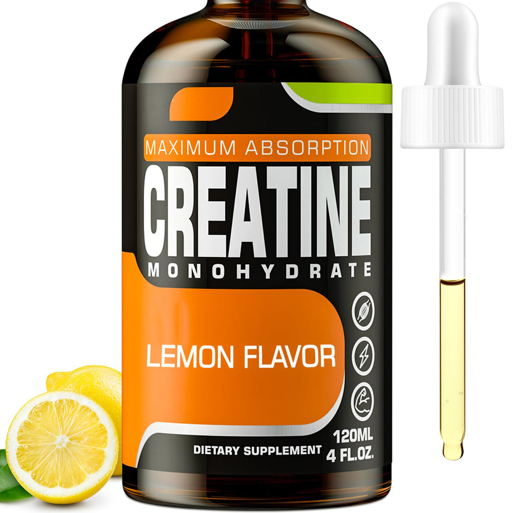 Fubkerm Creatine Liquid bottle front view for strength and endurance