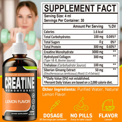 Fubkerm Creatine Liquid dropper ready for under tongue dosing to improve uptake