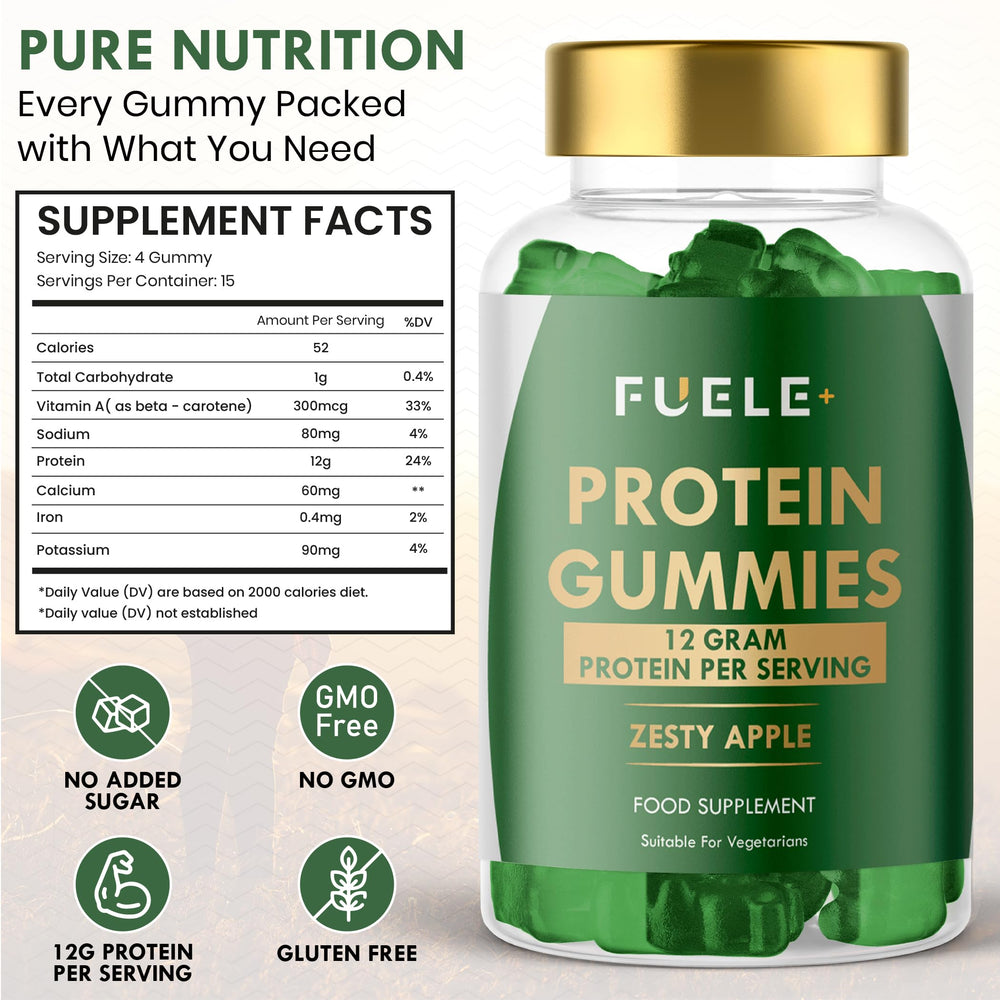 Gym bag ready, FUELE+ gummies offer a portable protein boost