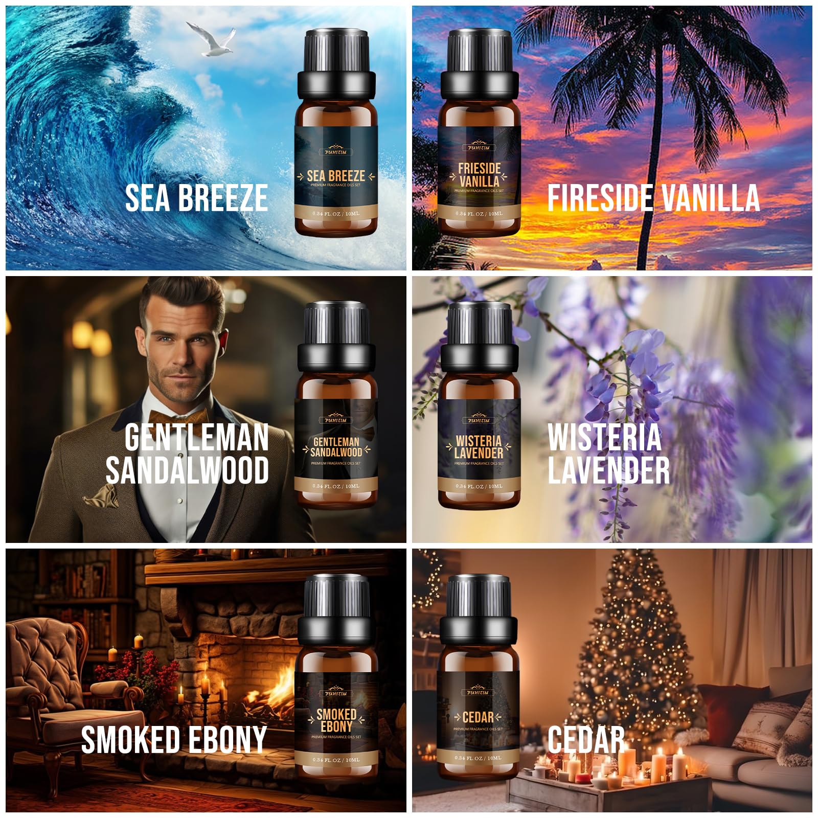 FUHITIM Fireside Vanilla bottle highlighting warm, cozy atmosphere.