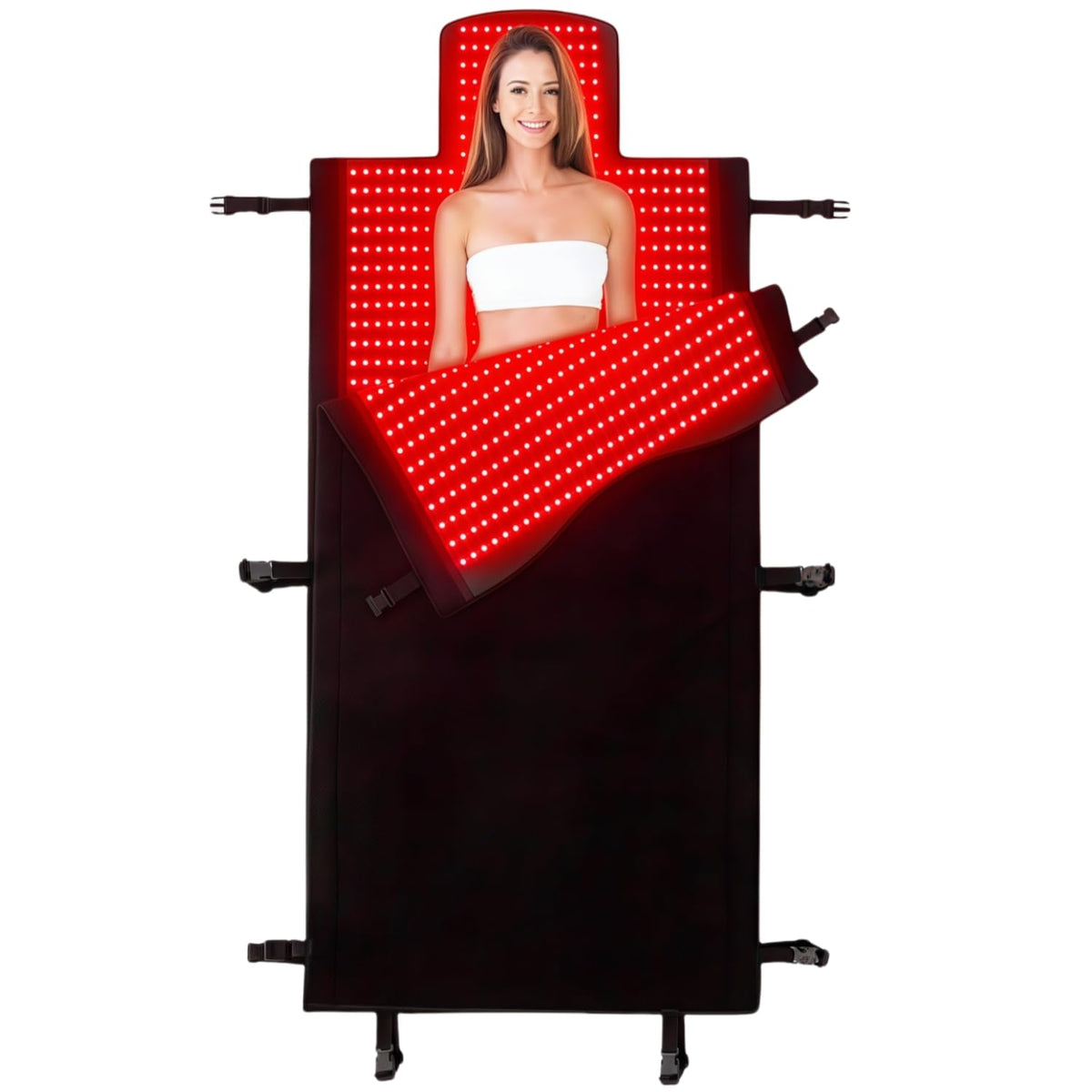 FUIART full-body red light blanket shows comprehensive coverage for whole-body sessions.