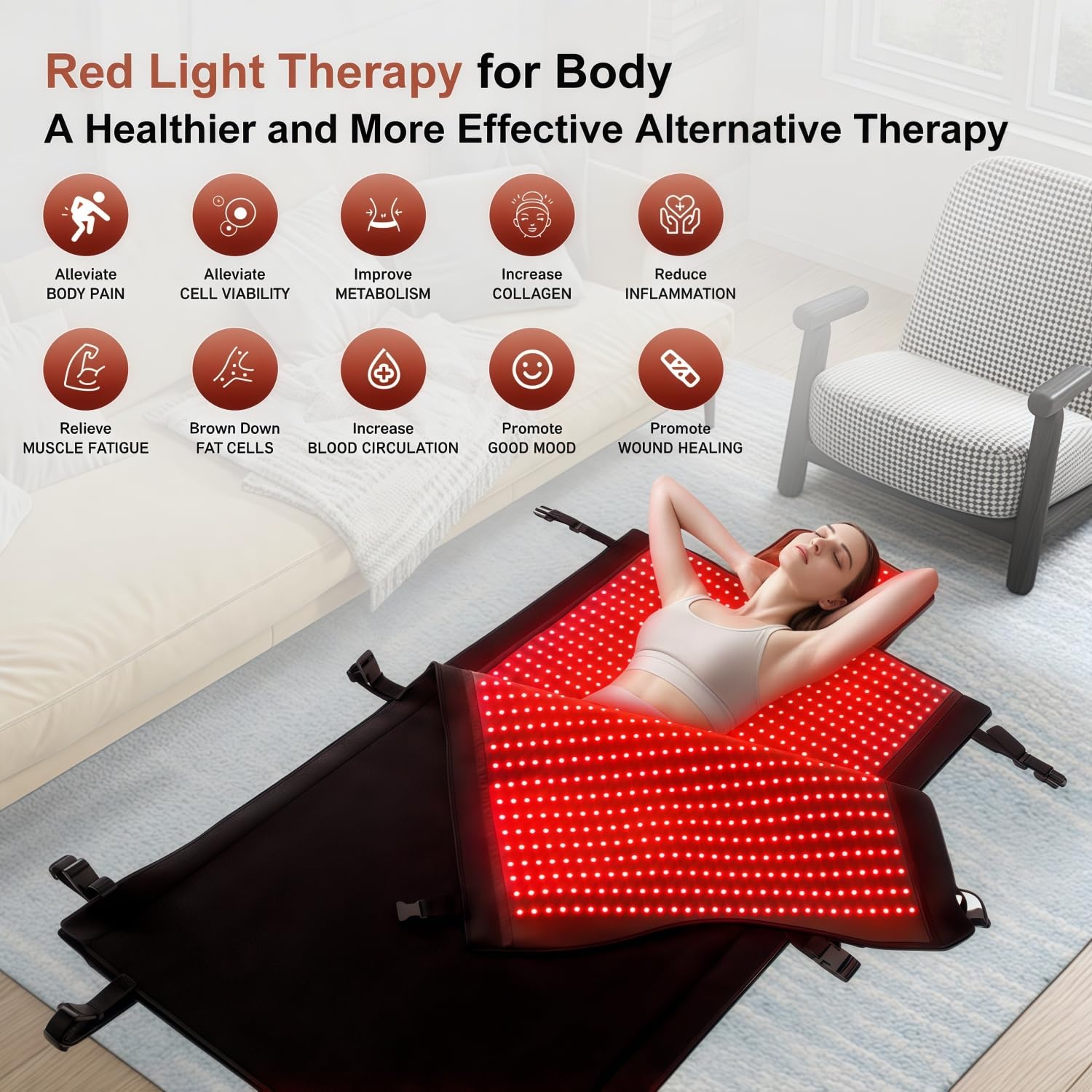 FUIART head-area design enables gentle facial sessions during therapy.