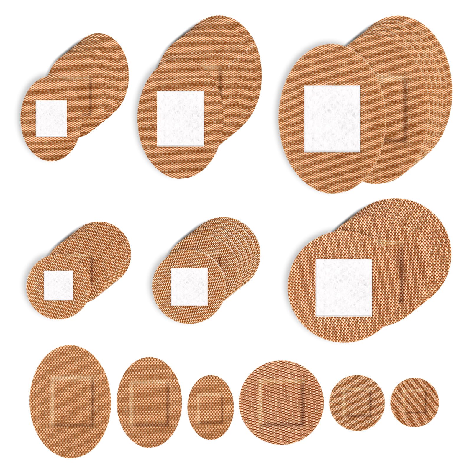 Fukaisu 120pcs round and oval bandages pack provides discreet facial coverage for small wounds.