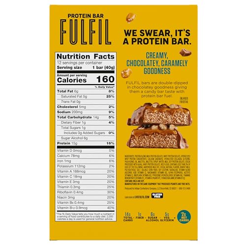 FULFIL gluten-free protein bar soft nougat center ideal for quick snacks