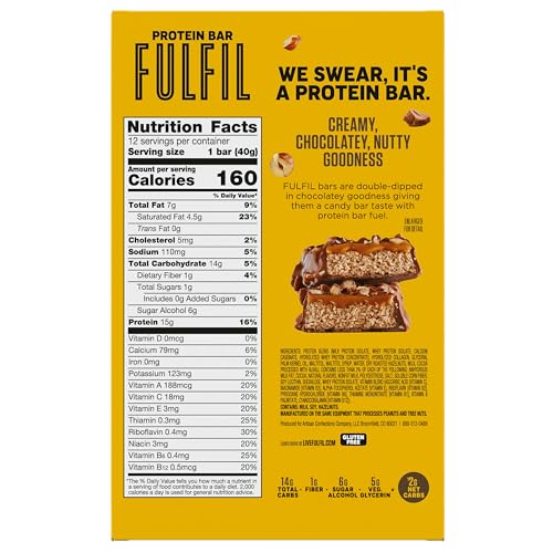 Fulfil Chocolate Hazelnut Bar chocolate coating detail with glossy finish