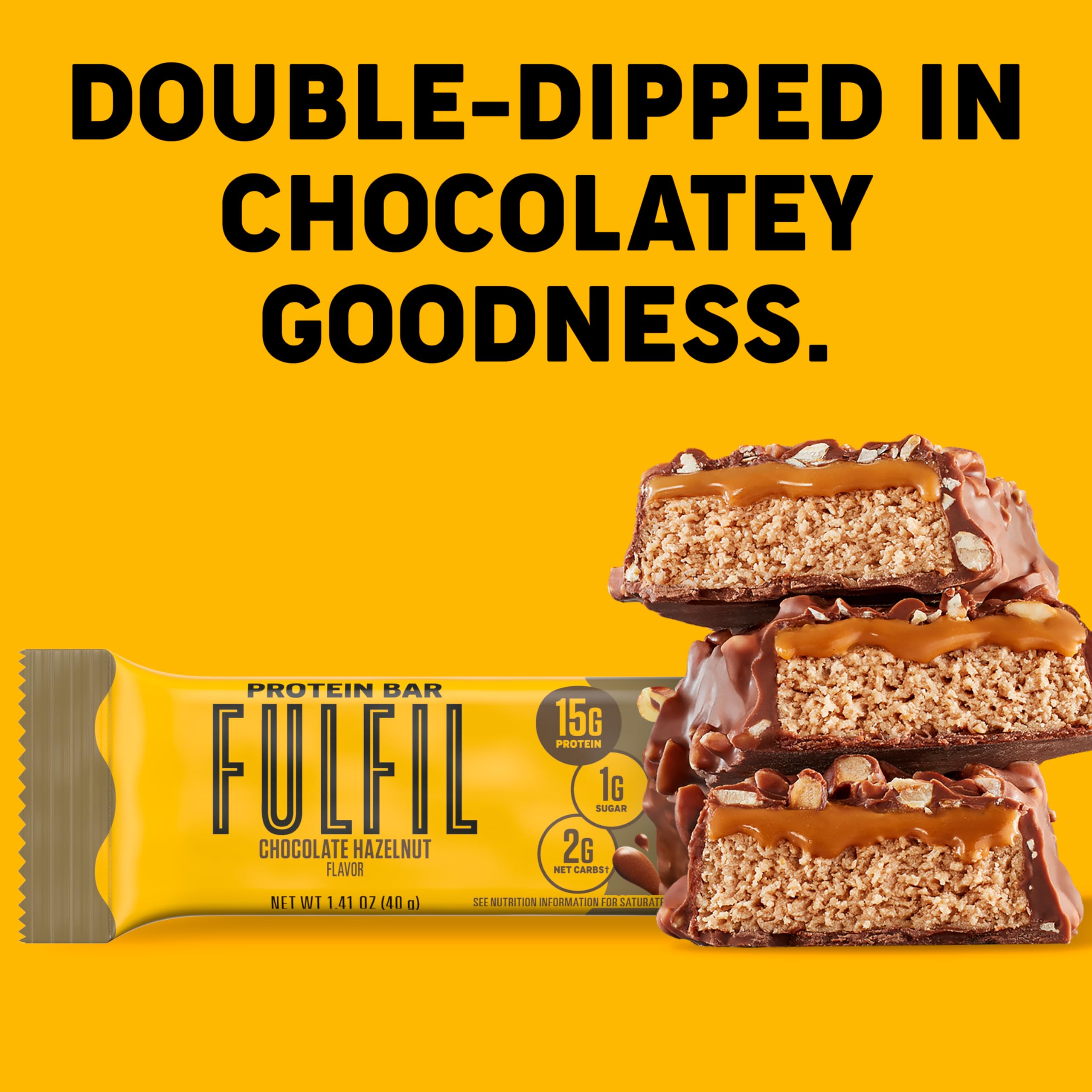 Fulfil Chocolate Hazelnut Bar on-the-go ready for travel