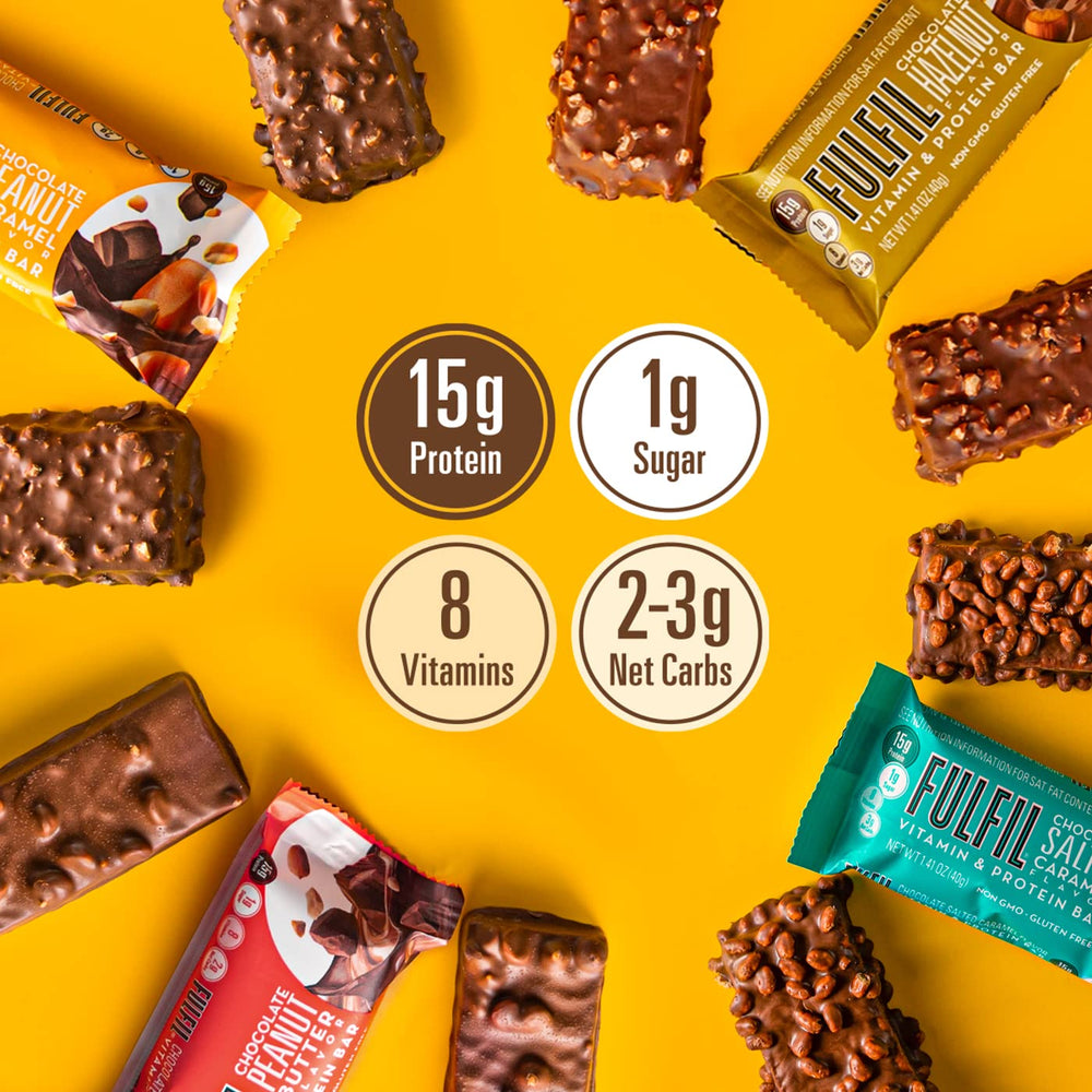 FULFIL Protein Snack Bar features a double chocolate coating for a decadent bite.