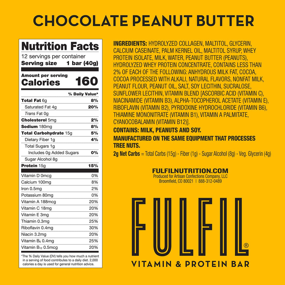 FULFIL ready-to-go bar is ideal for travel and workouts.