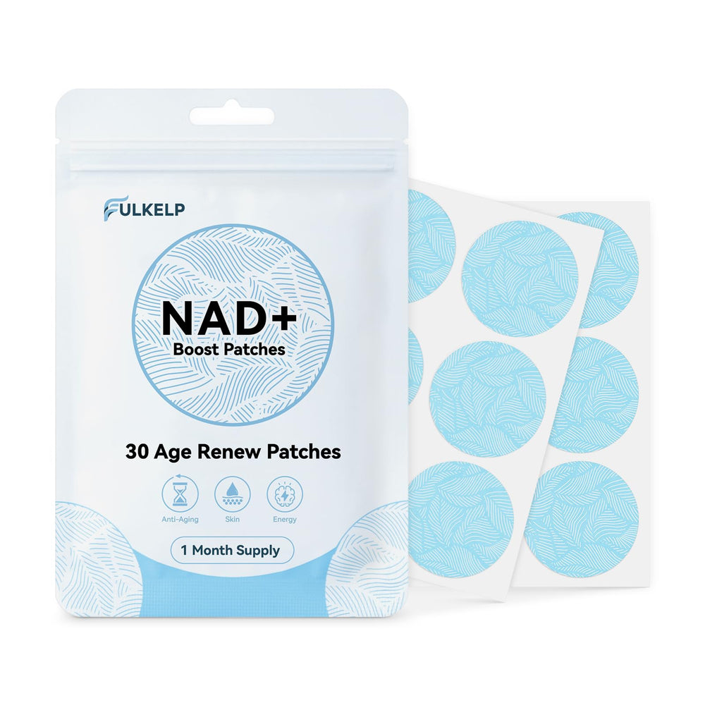 Fulkelp NAD Patch applied to clean skin for an easy daily energy routine