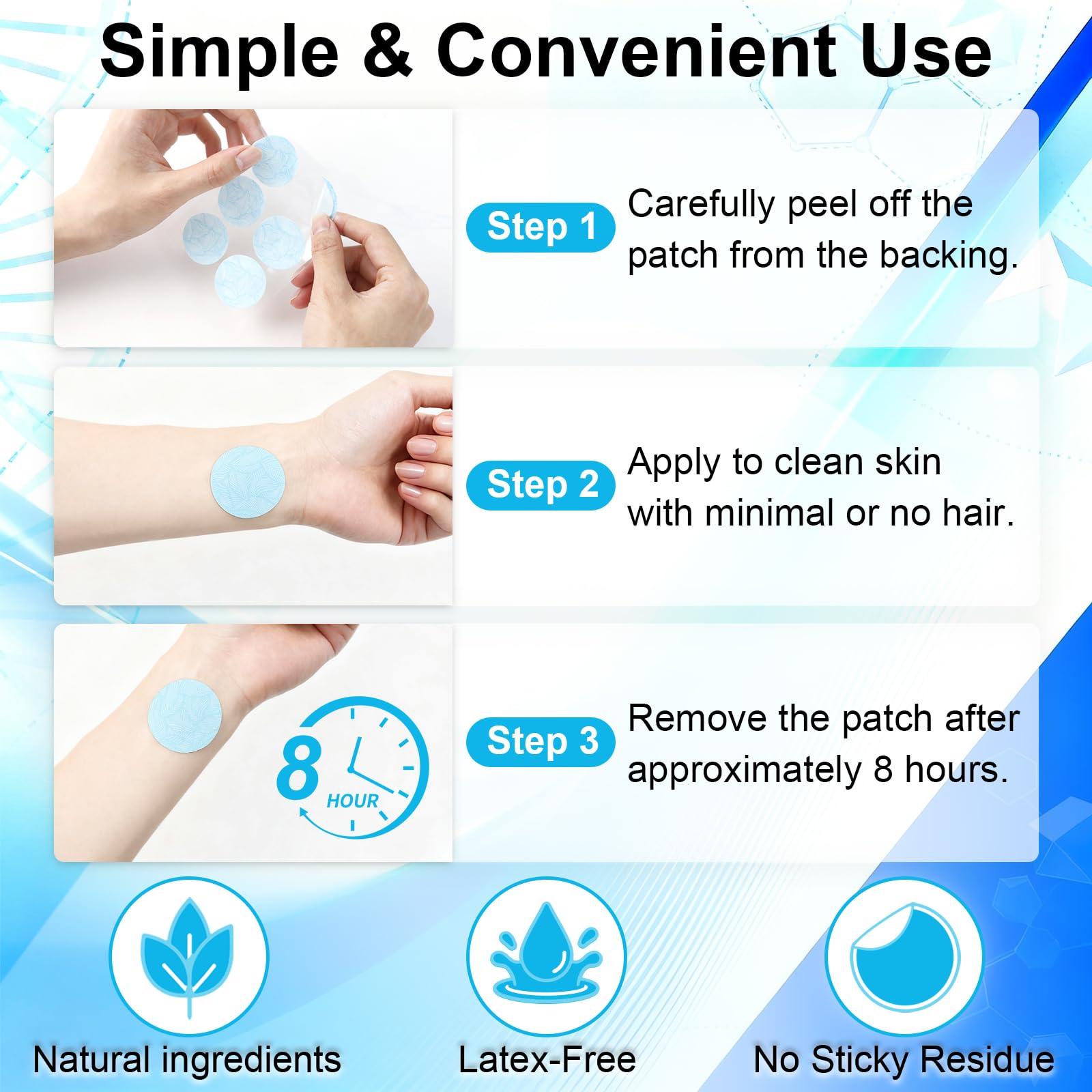 Fulkelp NAD Patch latex-free design allows gentle removal after use