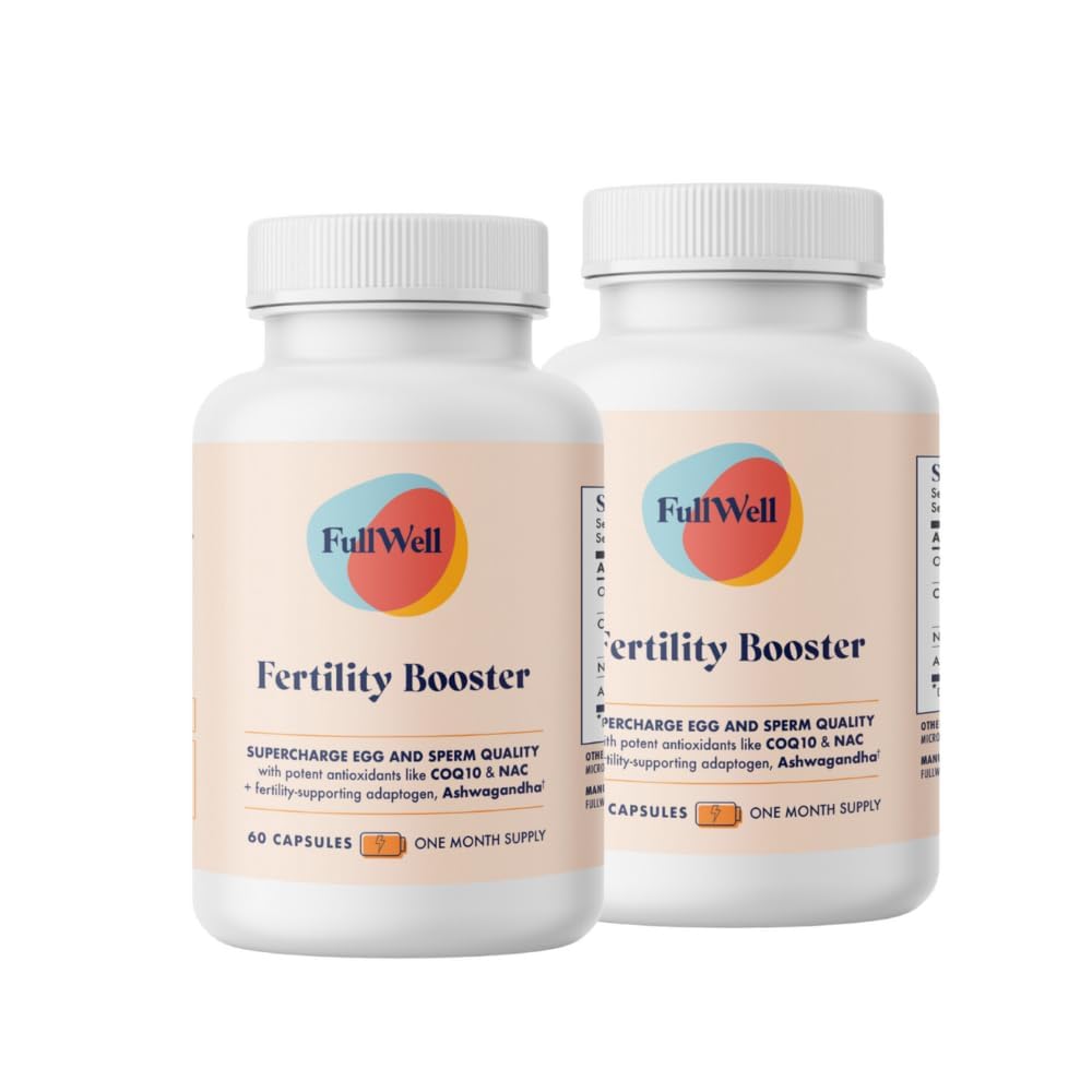 FullWell Fertility Booster bottle front view for daily support for both partners.