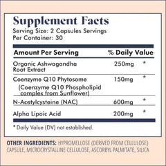 FullWell Fertility Booster bottle side view highlighting capsule size for easy daily use.