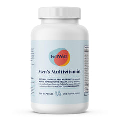 FullWell Fertility Multivitamin bottle front showing logo for daily fertility support