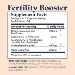 FullWell Fertility Trio bottle top close-up showing freshness